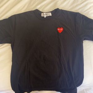 Commes des Garcons black tshirt with heart